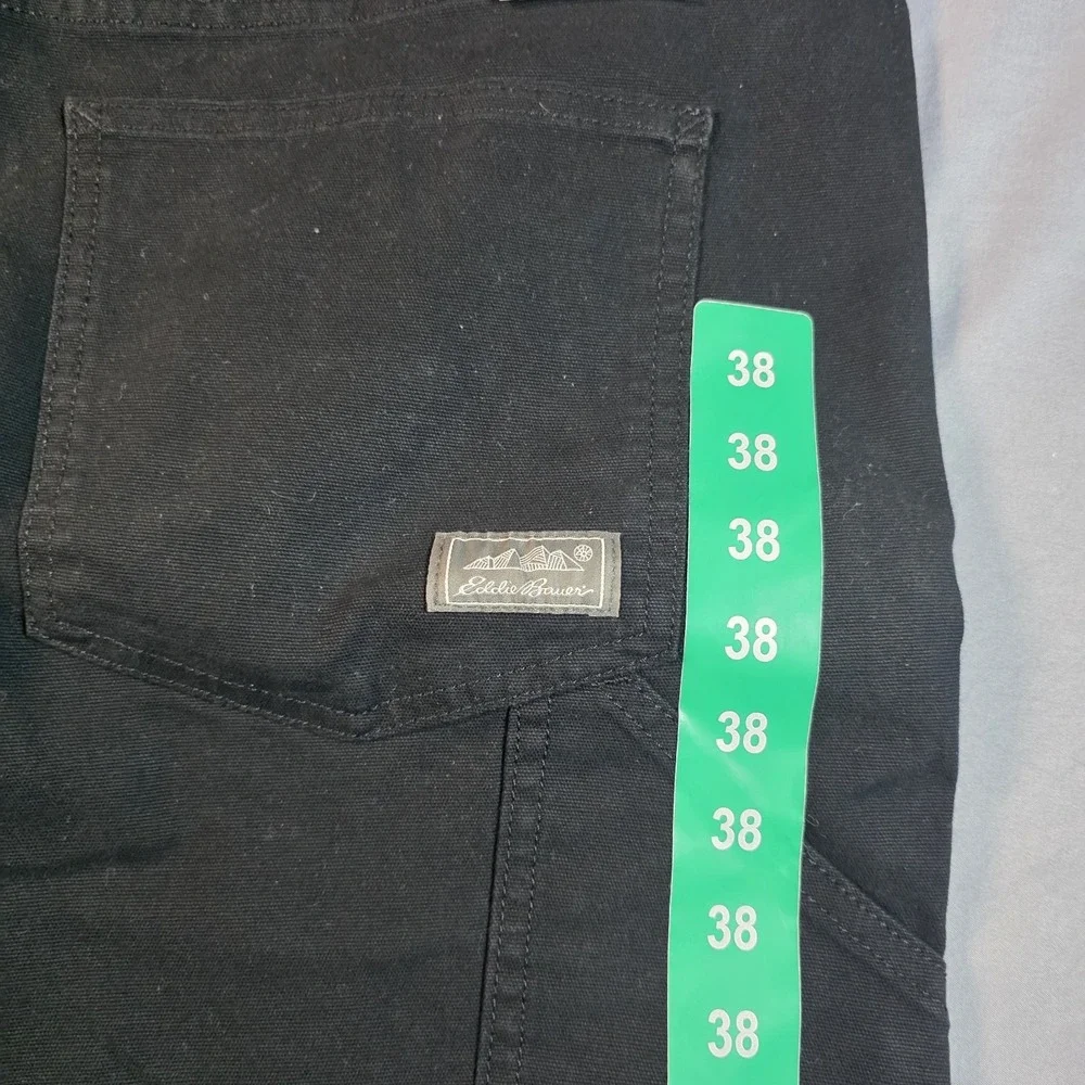 Eddie Bauer Men's Canvas Cargo Utility Shorts Black 5-Pocket Size 38 NWT